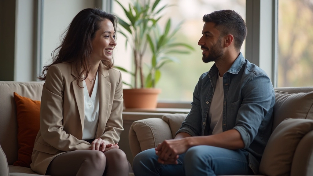 Twee personen in diepgaand gesprek over persoonlijke groei en levenservaringen